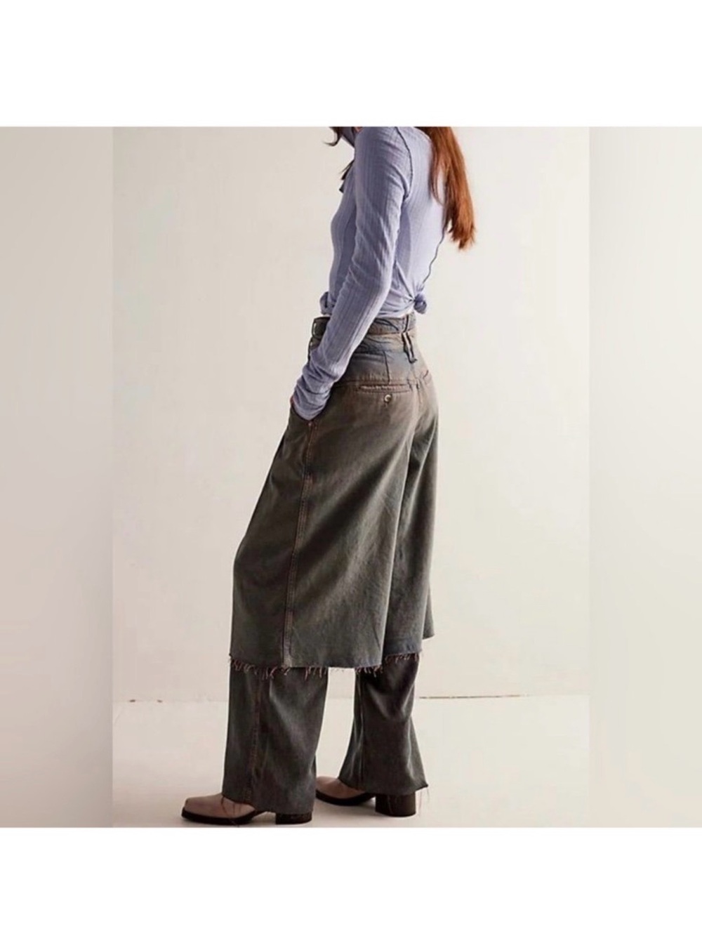Free People Wide-Leg Layered Denim - Picture 2 of 5
